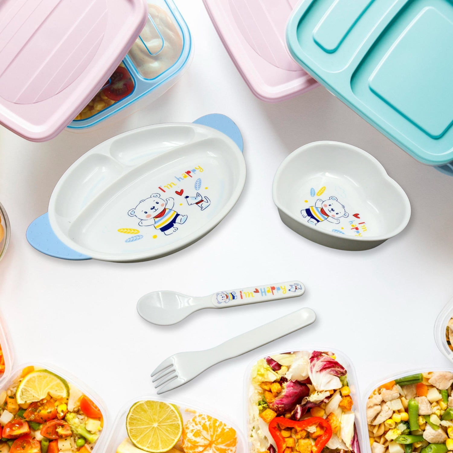 8176 5in1 Baby Feeding Set for Kids and Toddlers,Children Children Dinnerware Set - Feeding Set for Kids, Cartoon Design Plate, Cup, Spoon, Fork Tableware Cutlery for Kids Microwave & Dishwasher Safe (5 Pcs Set) 8176 5in1 Baby Feeding Set for Kids and Toddlers,Children Children Dinnerware Set - Feeding Set for Kids, Cartoon Design Plate, Cup, Spoon, Fork Tableware Cutlery for Kids Microwave & Dishwasher Safe (5 Pcs Set)